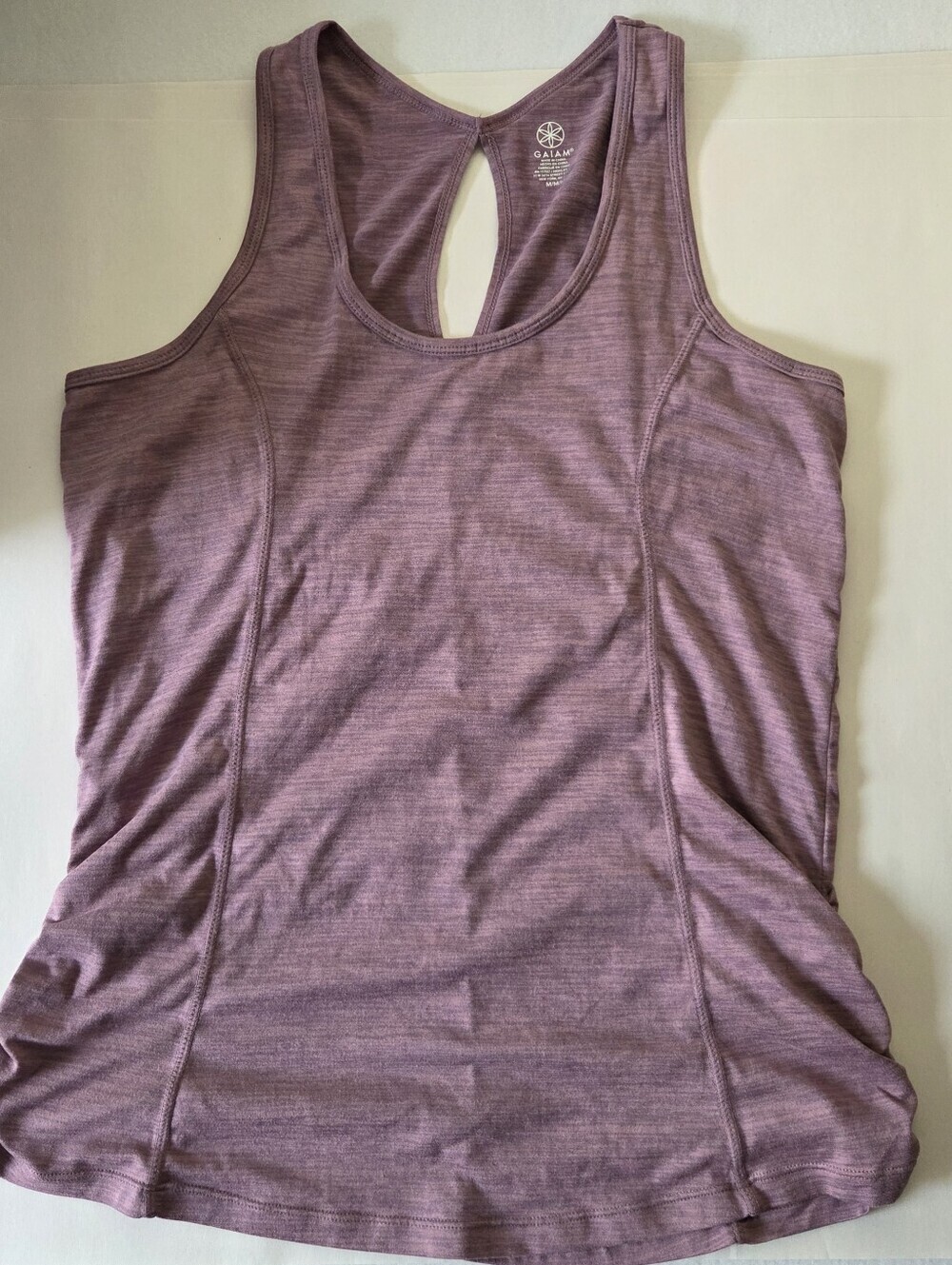 GAIAM Mauve Heather Racerback Tank Top Medium